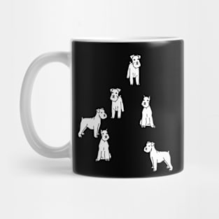 German dog white silhouette art design #3 Mug